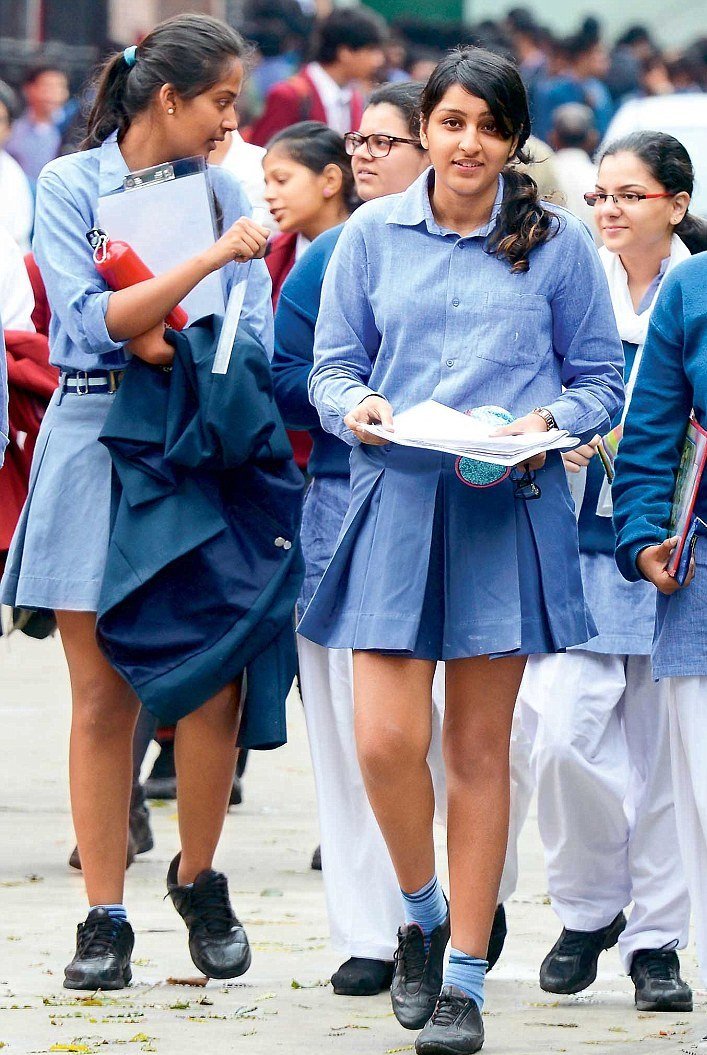 Girl high in pantie school uniform