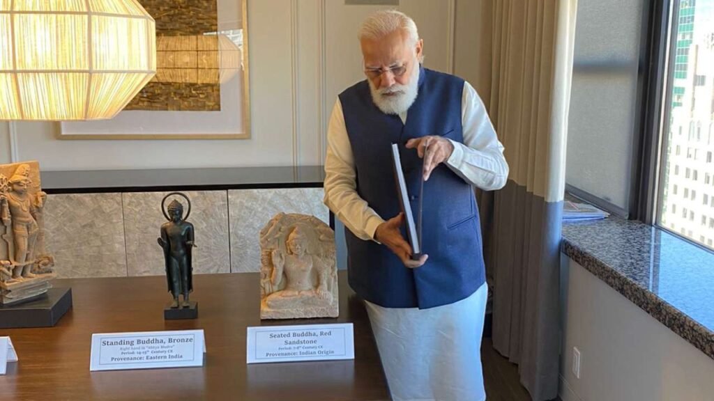 PM Modi brought back 157 artefacts from his US trip, handed over by President Biden