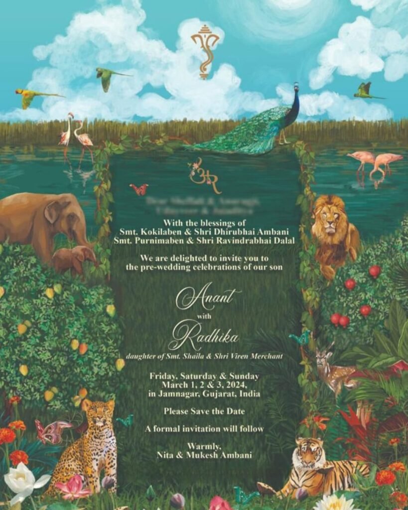 Anant-Radhika’s Wedding Invitation goes viral, says wedding ceremonies from March 1st to 3rd 2024 2 Anant-Radhika’s Wedding Invitation goes viral, says wedding ceremonies from March 1st to 3rd 2024