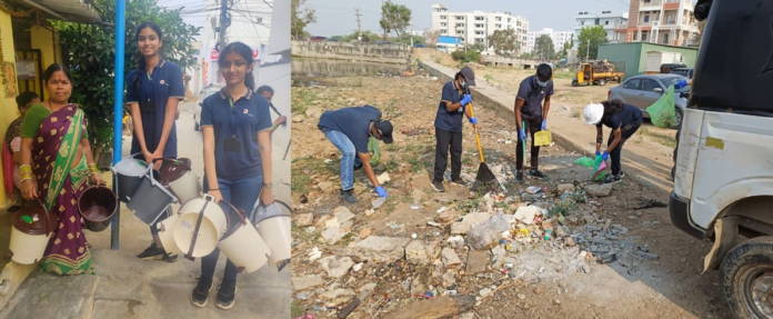 Club of Manthan School Hyderabad Initiative for Cleanliness