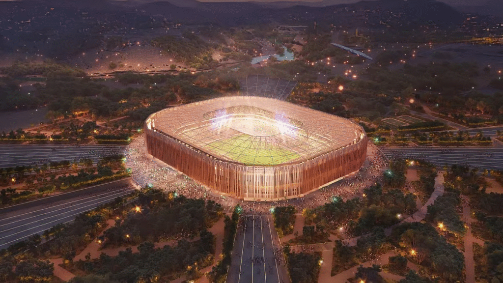 Saudi Arabia plans a ‘sky stadium’ 350 metres above the desert for FIFA World Cup 2034