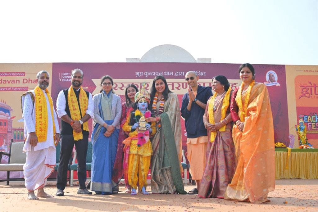 International Gita Festival: Devotees Take Spiritual Sojourn in Jaipur at Gupt Vrindavan Dham
