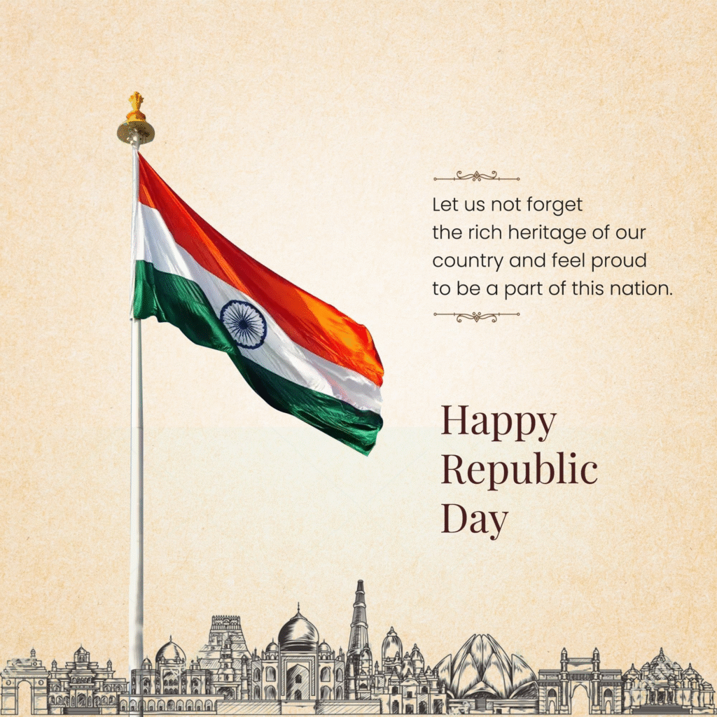 Happy Republic Day 2026: 100+ wishes, images, GIFs, status, patriotic greetings to share on January 26 with loved ones 1 Happy Republic Day 2026: 100+ wishes, images, GIFs, status, patriotic greetings to share on January 26 with loved ones