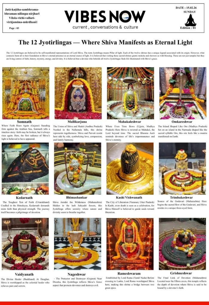 Vibes Now Will Catch Weekly Vibes. Read First Edition Here Catching Spiritual Sentiments Spread Around on Shivratri ... 3 Vibes Now Will Catch Weekly Vibes. Read First Edition Here Catching Spiritual Sentiments Spread Around on Shivratri ...