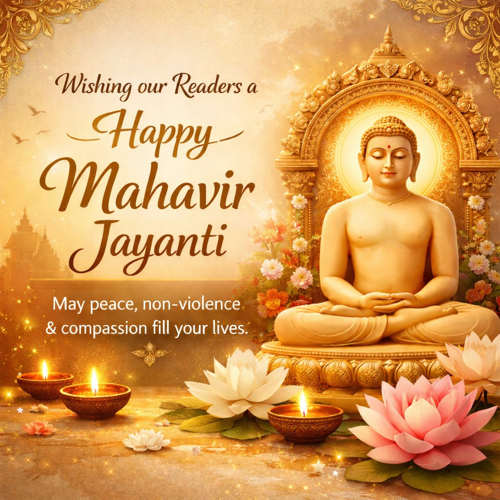 Happy Mahavir Jayanti 2026 Wishes, Quotes, Images and Status: Heartfelt Messages to Share with Family and Friends