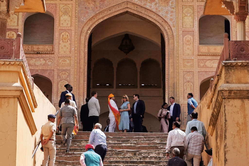 In Pics: Rubio and Wife Tour Taj Mahal and Amber Fort on India Trip. 1 In Pics: Rubio and Wife Tour Taj Mahal and Amber Fort on India Trip.